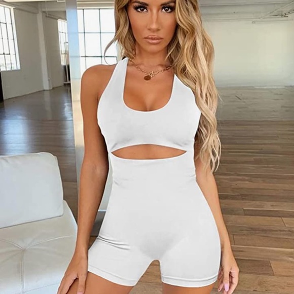 one piece shorts and tank top